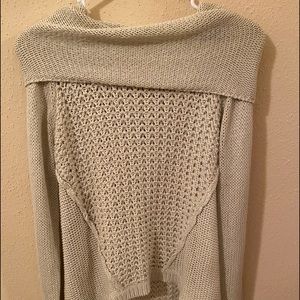 Semi-off shoulder Grey sweater top 😍